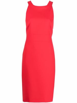 Boutique Moschino robe à bretelles croisées - Rouge