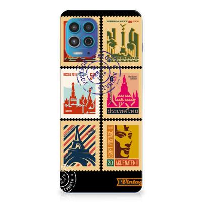 Motorola Moto G100 | Silliconen Back Cover | Postzegels