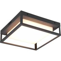 LED Plafondlamp Buiten - 14W - Aanpasbare Kleur - Vierkant Antraciet