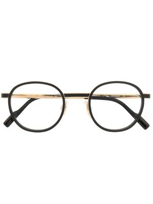 Cazal lunettes de vue à monture ronde polie - Noir