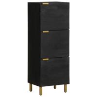 Hoge kast 40x33x110 cm bewerkt hout zwart Hoge kast 40x33x110 cm bewerkt hout zwart