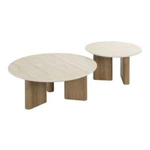 Giga Meubel - Salontafel Driehoek Keramiek - 90x43x40cm - Set van 2