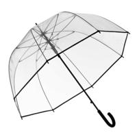 Transparante bruiloft paraplu - kunststof handvat - dia 63 cm - doorzichtig