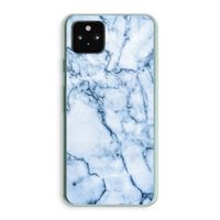 Blauw marmer: Google Pixel 5a 5G Transparant Hoesje