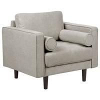 Beliani - NURMO - Fauteuil - Taupe - Polyester - thumbnail