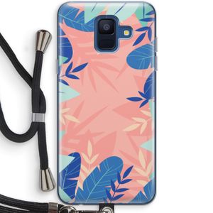 Tropisch: Samsung Galaxy A6 (2018) Transparant Hoesje met koord