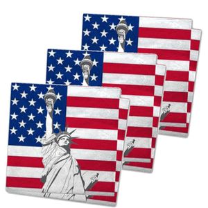60x USA/Amerika papieren servetten   -