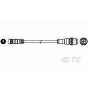 TE Connectivity 2273110-4 Sensor/actuator aansluitkabel M8, M12 Aantal polen: 3 Bus, recht, Stekker, recht 1.50 m 1 stuk(s)