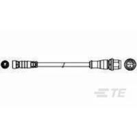 TE Connectivity 2273110-4 Sensor/actuator aansluitkabel M8, M12 Aantal polen: 3 Bus, recht, Stekker, recht 1.50 m 1 stuk(s)