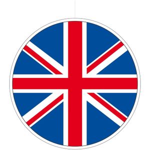 UK Great Britain vlag/Union Jack hangdecoratie 28 cm