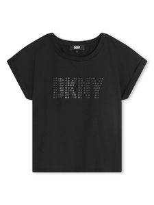 Dkny Kids t-shirt en coton biologique à logo - Noir