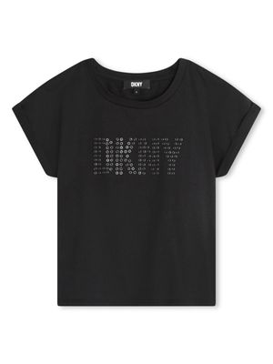Dkny Kids t-shirt en coton biologique à logo - Noir