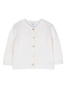 Siola cardigan boutonné à encolure ronde - Blanc