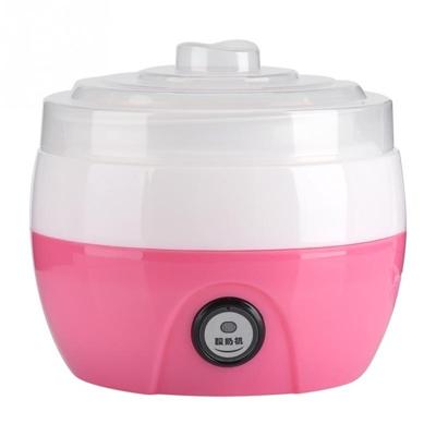 Elektrische automatische yoghurt maker machine yoghurt DIY gereedschap Kithchen plastic container 220V capaciteit: 1L (roze)