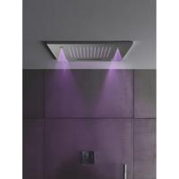 Hotbath Mate inbouwhoofddouche vierkant 50x50cm met cascade en spray inclusief LED verlichting chroom M146CR