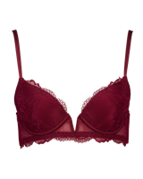 Cheeky plunge Padded BH - Rood