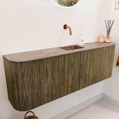 Toiletmeubel Mondiaz Joya Dlux | 123.2 cm | Meubelkleur Dusk | Faye wastafel Arena Wasbak Midden | Zonder kraangat(en)