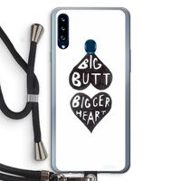 Big butt bigger heart: Samsung Galaxy A20s Transparant Hoesje met koord