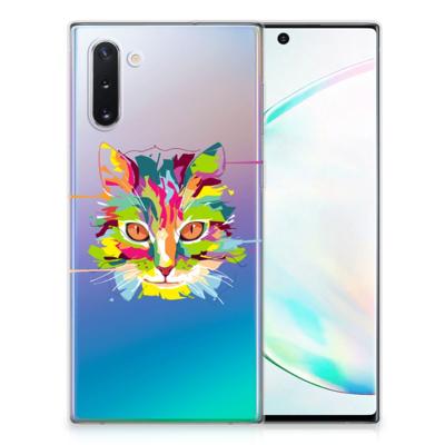 Samsung Galaxy Note 10 Telefoonhoesje met Naam Cat Color Samsung Galaxy Note 10 Telefoonhoesje met Naam Cat Color