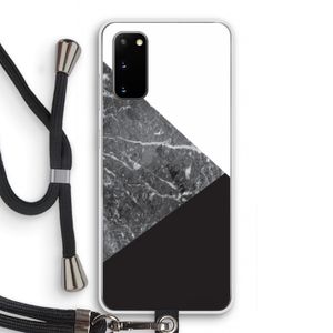 Combinatie marmer: Samsung Galaxy S20 Transparant Hoesje met koord