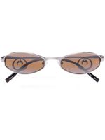 Marine Serre x Vuarnet Swirl lunettes de soleil à monture ovale - Marron