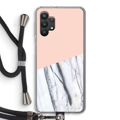 A touch of peach: Samsung Galaxy A32 5G Transparant Hoesje met koord