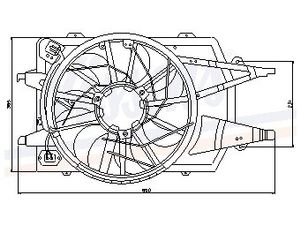 Ventilator, condensator airconditioning 85342
