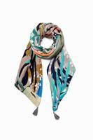 Tropische gebloemde sjaal - RED - U