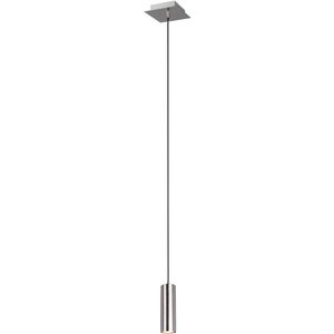 LED Hanglamp - Trion Mary - GU10 Fitting - 1-lichts - Vierkant - Mat Nikkel - Aluminium