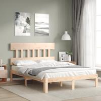 Bedframe met hoofdbord massief hout