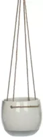 Mica Decorations Resa hangpot rond 18,5x17 cm wit