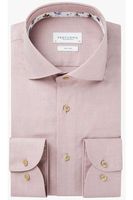 Profuomo Slim Fit Overhemd roze, Effen - thumbnail