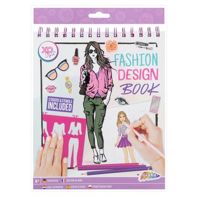 Grafix Fashion design stickerboek + stencils