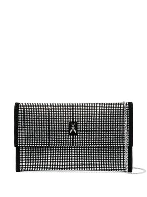 Patrizia Pepe sac à bandoulière à logo strassé - Noir