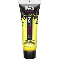 PaintGlow Face/Body paint - neon geel/glow in the dark - 10 ml - schmink/make-up - waterbasis   -