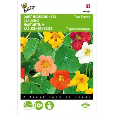 Tropaeolum, Oost-Indische kers Tom Thumb gemengd