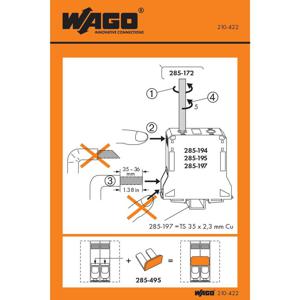 Wago 210-422 zelfklevend teken Zwart, Oranje, Wit