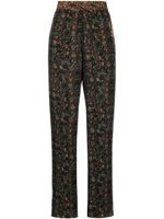 ISABEL MARANT pantalon en soie Ozio à fleurs - Noir