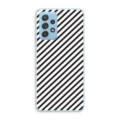 Strepen zwart-wit: Samsung Galaxy A73 Transparant Hoesje
