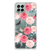Samsung Galaxy M33 TPU Case Butterfly Roses - thumbnail