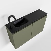 Toiletmeubel Mondiaz Ture | 80 cm | Meubelkleur Army | Eden wastafel Urban Links | 1 kraangat