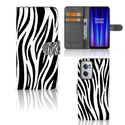 OnePlus Nord CE 2 | Telefoonhoesje | Met pasjeshouder | Zebra