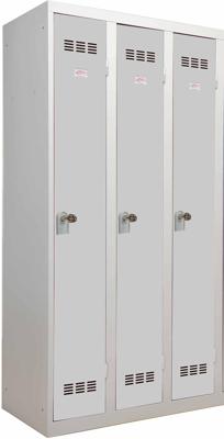Industriële garderobekast propere industrie, 3 deuren, ft 180 x 90 cm, grijs