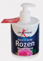 Lucovitaal Hand & body rozen wonder creme (500 ml) - thumbnail