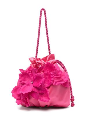 Monnalisa sac seau à appliques fleurs - Rose