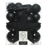 Kerstballen Decoris Zwart Multicolour (33 Onderdelen)