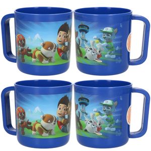 4x stuks kunststof drinkbeker/mok Paw Patrol 350 ml