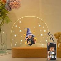 Halloween-nachtlampje gepersonaliseerd uw foto op maat LED-lamp fotolijst cadeau voor jongens meisjes vrienden bureau slaapkamer decor borden Lightinthebox - thumbnail