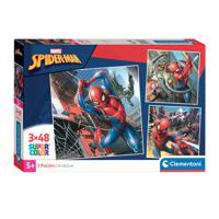 Clementoni Legpuzzel Super Color Vierkant Spiderman, 3x48st. - thumbnail