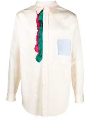 Edward Cuming chemise volantée à bords francs - Tons neutres